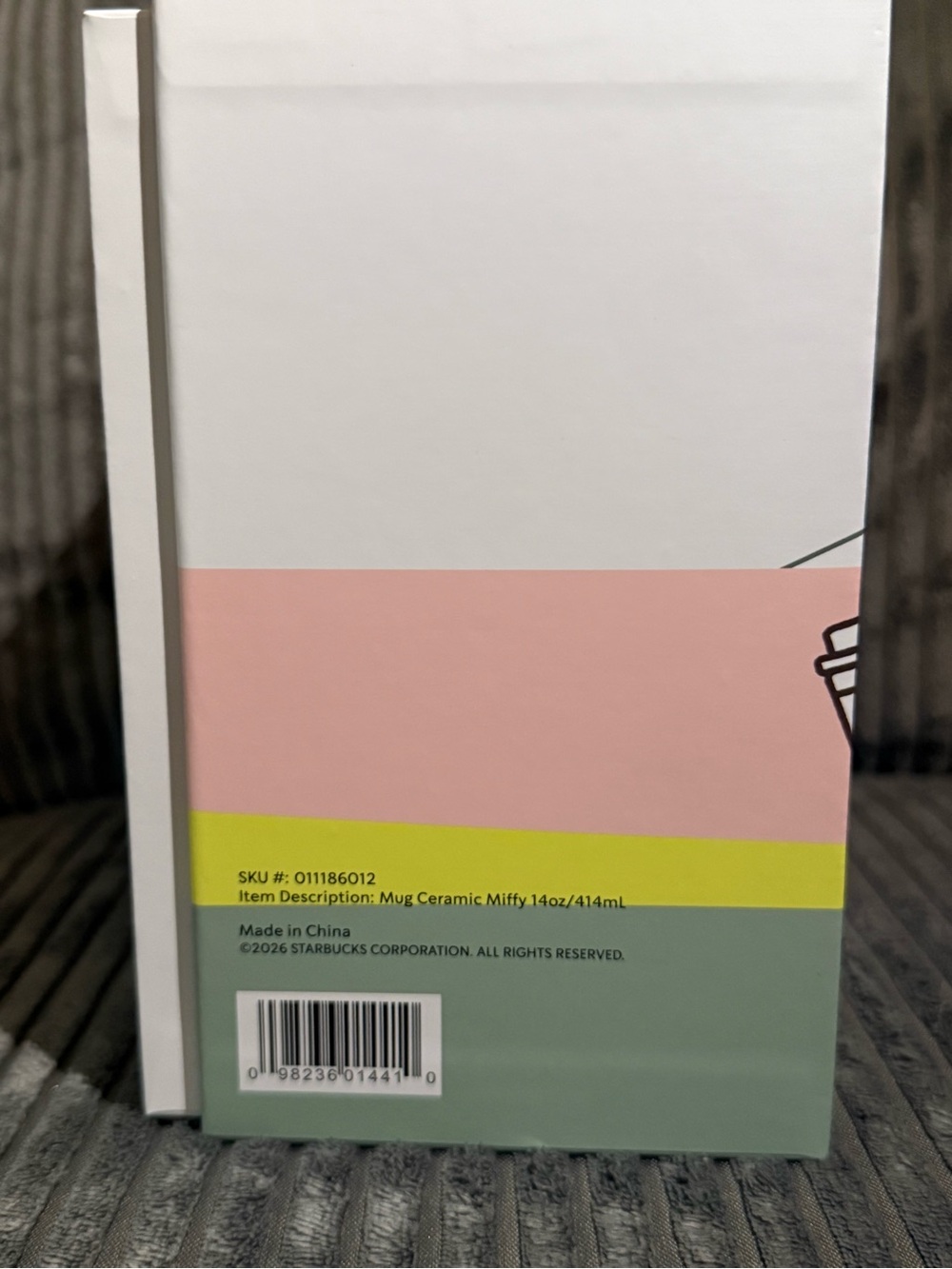 Starbucks x miffy White Mug with Teal Lid and Red Floral Accent - Picture 5 of 8
